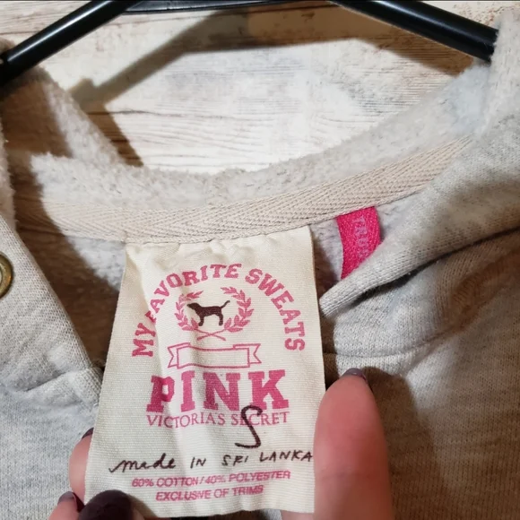 PINK Victoria's Secret A Lister Road Trip 86 Live Full Zip Up Hoodie VS Grey - Picture 3 of 8